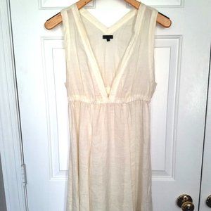 Sheer V-Neck Sleeveless Dress